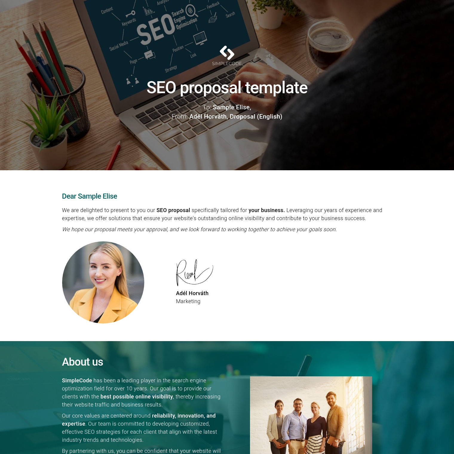 SEO proposal template