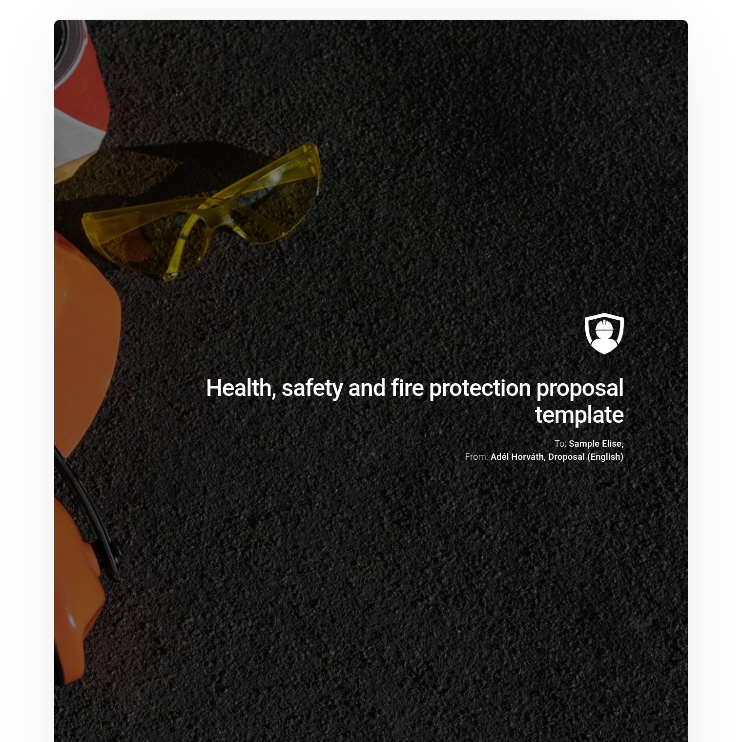 Health, safety and fire protection proposal template