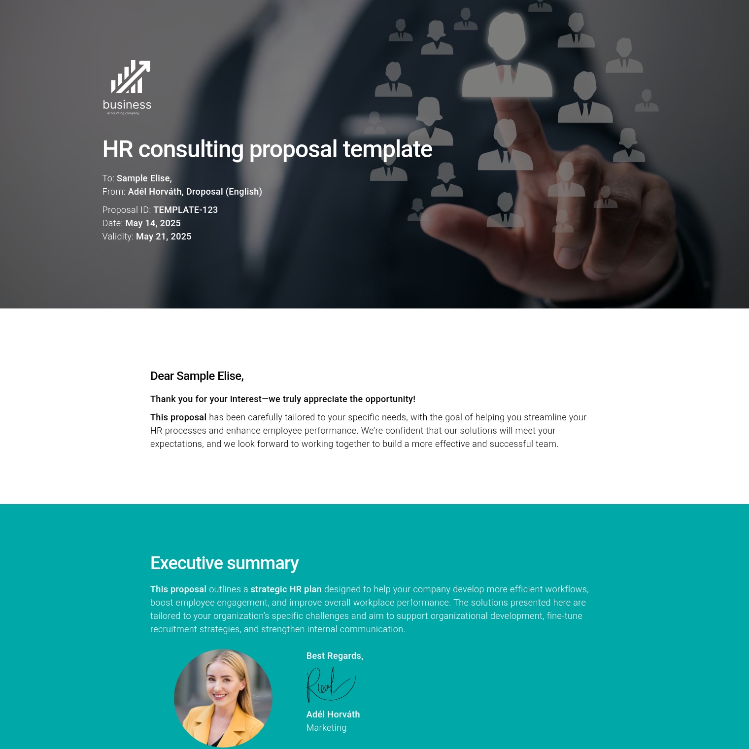 HR consulting proposal template