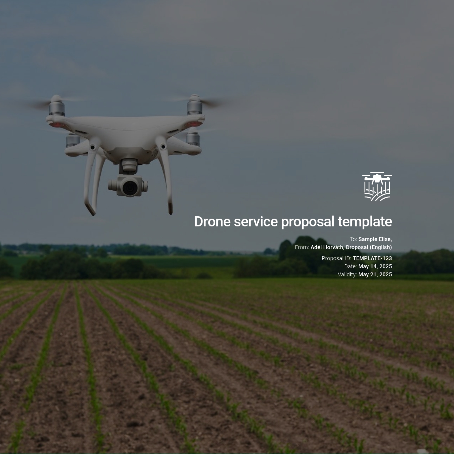 Drone service proposal template