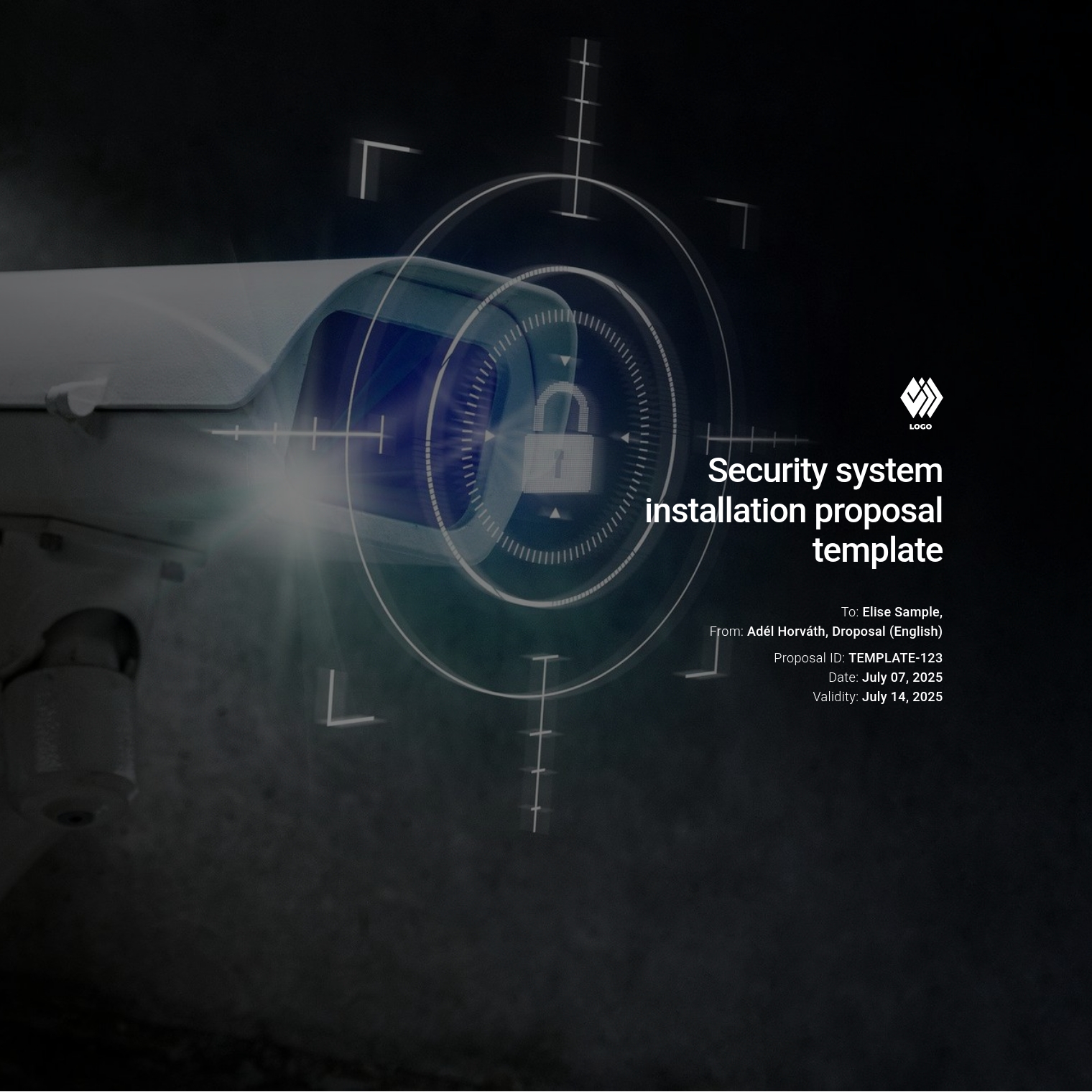 Security system installation proposal template