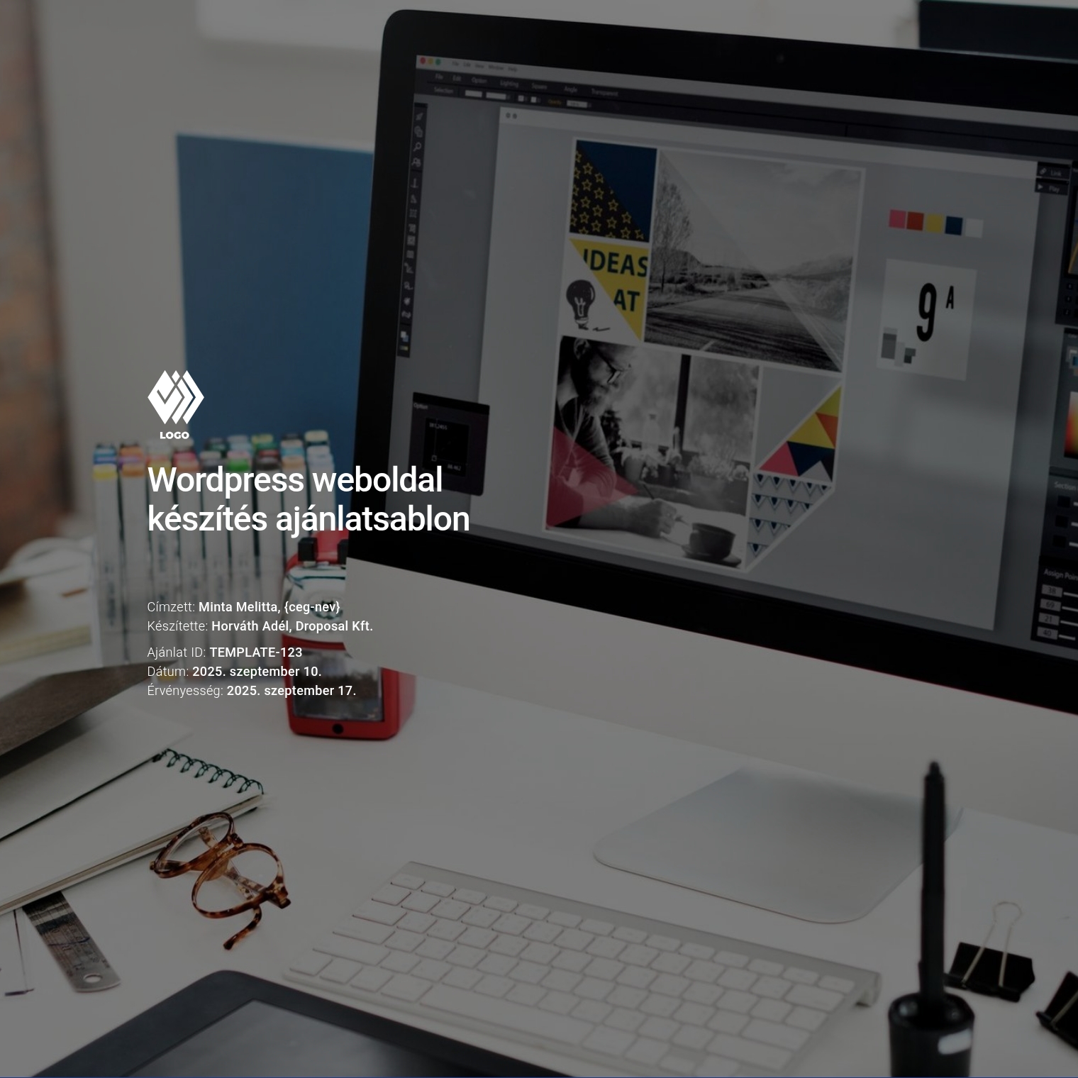 Wordpress weboldal készítés ajánlatsablon